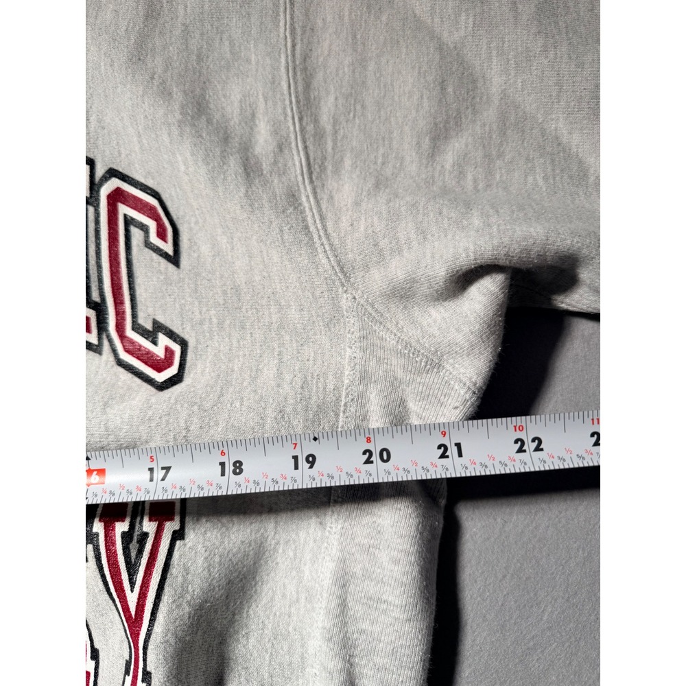Vintage Champion Reverse Weave Sweatshirt Men L Grey Catholic University - Picture 5 of 5